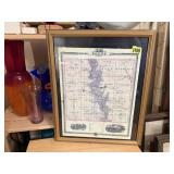 Boone County Iowa framed map