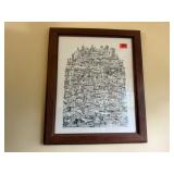 Boone, Iowa framed sketch