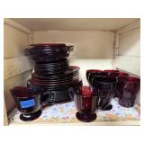 Ruby red dishes