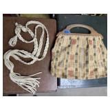 Boho handbag, macrame plant hanger