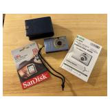 Canon Power Shot digital camera, memory card