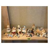 Shelf of figurines, Occupied Japan