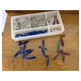 Tray of chandier, lamp crystals