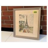 Eiffel Tower watercolor painting