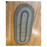 Sage oblong braided runner