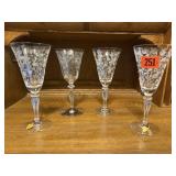 Etched wine glasses (4)