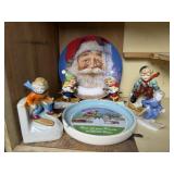 Christmas plate, advertising ashtray, Lefton