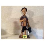 Italian gardener wood carving