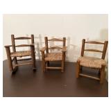 Doll chairs (3)