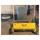 Vintage hand lawn sweeper