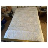 White Chenille bedspread.