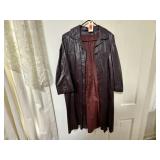 Vintage Opera lined leather coat