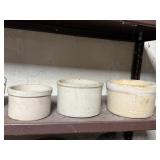 Blank stoneware crocks (3)