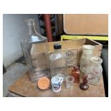 Corned Beef box, vintage bottles, dairy bottles