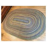 Oblong braided rug