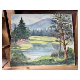 "Mountain Lake" painting