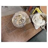 Vintage clothespin bags (2), contents included