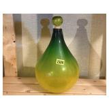 Green hombre glass bottle