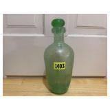 Green glass decanter