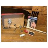 Music lot, whistle, pitch pipes, music holders