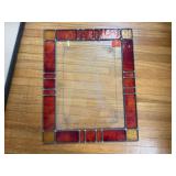 Stained glass owl etching