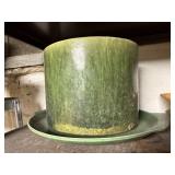 Haeger pottery flower pot, plate