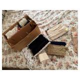 Box of ribbon, lace, trim