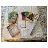 Music stand, sheet music, song books