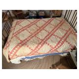 Antique quilt, hand quilted,