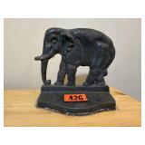 Cast iron elephant door stop