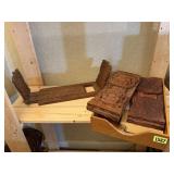 Wood carved adjustable bookends (4)
