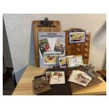 Clipboards, postcards
