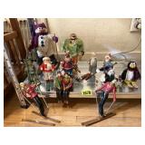 Skier collection, holiday decorations