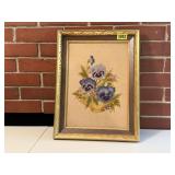 Violet needlepoint picture