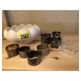 Planter, napkin rings