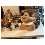 Bird collection, wood carvings, decor, picture