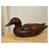 Wooden duck carving