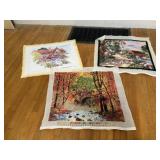 Seasonal needlepoint squares (3)