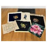 Assorted needlepoint squares