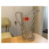 Tall crystal pitcher
