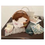 Basket of handkerchiefs