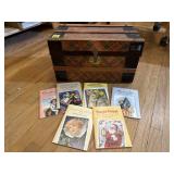 Small trunk, holiday postcard books