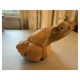 Pig wood carving