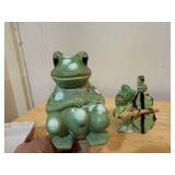 Frog collectible, plant stake (2)