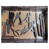 Vise grips, bolt cutters, hand tools