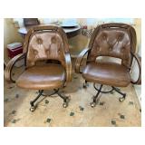 Rolling dining chairs (4)