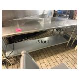6ft. Prep table stainless steel