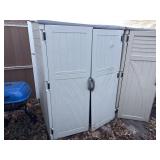 Suncast outdoor plastic storage unit