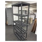5 tier heavy duty plastic shelving