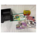 Misc. kids items, booster seat, colors, crafts etc